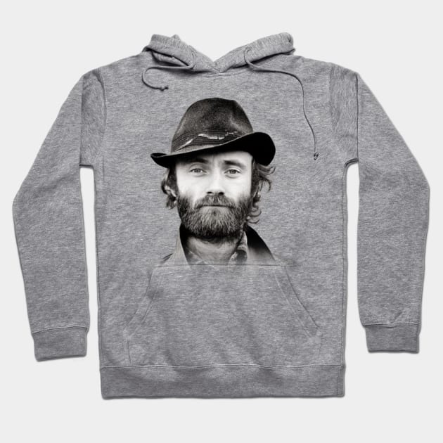 Phil Collins Black - Vintage Hoodie by tamisanita